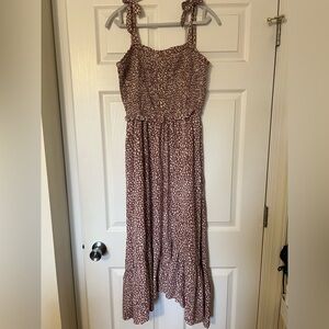 Hayden Mauve and Cream Buttoned Dress